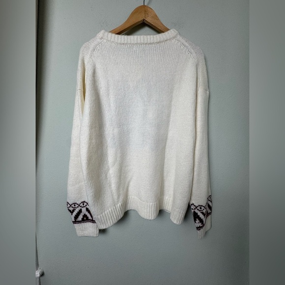 NWT Sundance Snow Haven Nordic Snowflake Pullover Crewneck Sweater Size Large - Picture 6 of 10